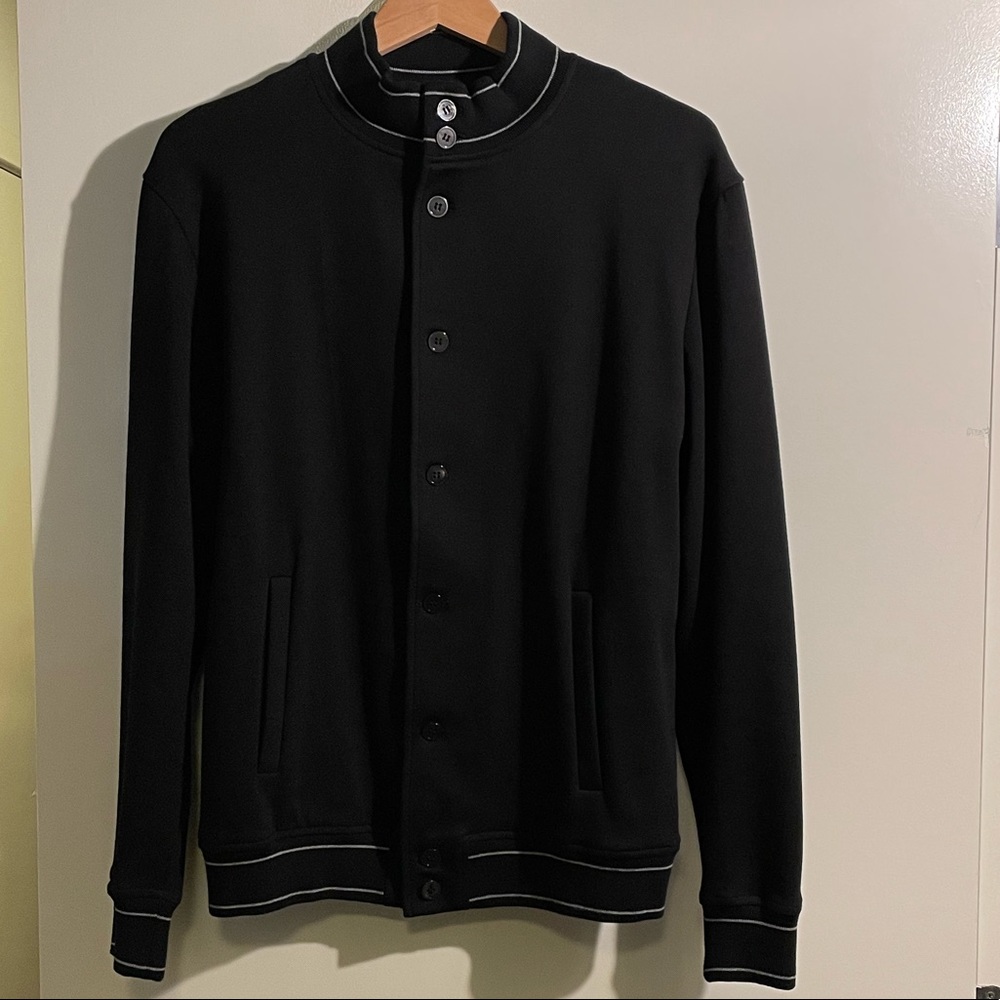 Saks Fifth Avenue Button Down Sweater. Worn Once Black - Size Medium Cardigan